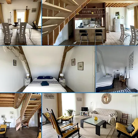 Nid De Pie Grand Duplex Lumineux Cadre Verdoyant Calme A 5 Mn De La Pres Port En Bessin, Bayeux, Omaha Beach, Apartment *