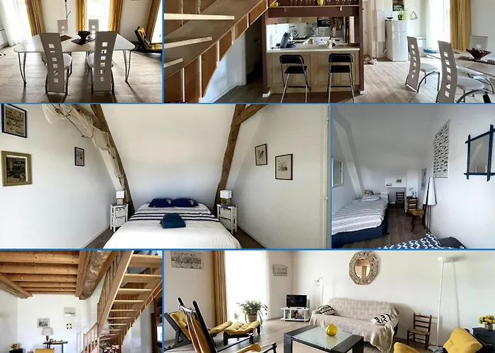 Nid De Pie Grand Duplex Lumineux Cadre Verdoyant Calme A 5 Mn De La Pres Port En Bessin, Bayeux, Omaha Beach, Apartment *